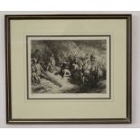 W A Norbeth, signed in pencil to margin, limited edition (17/40) black and white etching, "The