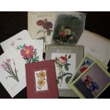 Box of assorted prints, watercolours, books etc