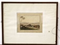 After Howitt, engraved by Dubourg, hand coloured aquatint published by Edward Orme, 1813, "East