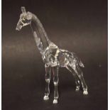 Swarovski silver crystal model of a giraffe