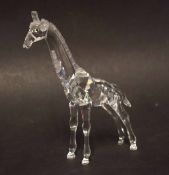 Swarovski silver crystal model of a giraffe