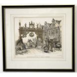 After C J R, sepia lithograph published by T MacLean 1842, "The White Hart Inn at Schoale, Norfolk",