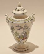 Wedgwood vase and cover decorated in the Chinese legend pattern