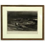 After John Martin, black and white mezzotint published by J Martin, 1837, "The Flight into Egypt",