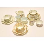 Group of Shelley and Foley tea wares, with two Shelley trios ,a Foley trio and various other pieces,