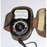 Western Master exposure meter in original leather case