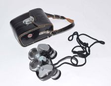 Pair of Asahi Pentax prism binoculars No 267977 in original leather case