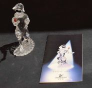 Swarovski silver crystal model of a harlequin, 2001