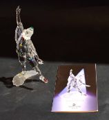 Swarovski silver crystal model of a masquerade Pierrot, 1999