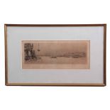 William Walcot, RBA, RE (1874-1943) "The Thames" black and white etching, published 1922 by H C