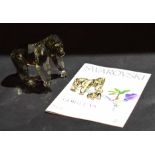 Swarovski silver crystal model of a gorilla from The Endangered Wildlife series with certificate and