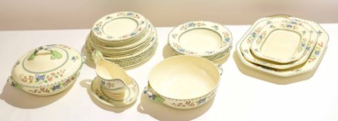 Quantity of Copeland Spode Royal Jasmine England Strathmere dinner service comprising tureen and