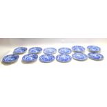 Collection of Copeland Spode Italian pattern wares comprising 14 dinner plates and a bowl, the