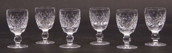 Set of six Waterford Lismore sherry glasses (6)