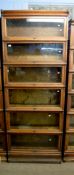 Early 20th century oak Globe Wernicke sectional bookcase, fitted with six glazed fronted