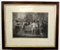 After B West, engraved by J Hall, black and white engraving, circa 1789, "Oliver Cromwell dissolving