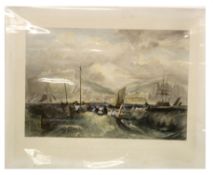 After J M W Turner, engraved by R Wallis, hand coloured engraving, published by E Gambart & Co,