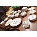 Extensive mid-19th century Worcester dinner service including four tureens, two soup tureens, two