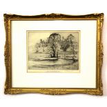 Arthur Henry Knighton Hammond, signed in pencil to margin, black and white etching, "Haddon Hall