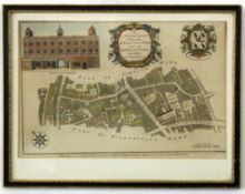 After B Cole, hand coloured engraved plan "A new and correct plan of Lime Street Ward with its