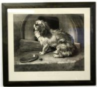 After E Landseer, engraved by A C Alais, black and white engraving published 1897, "Home Sweet