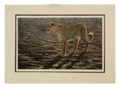 Alan M Hunt, signed in pencil to margin, limited edition (22/250) coloured print, Cheetah in