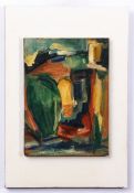 AR Judith Bellenkie (contemporary) Abstract composition oil on board, 30 x 21cm