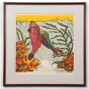 AR I Hutton (20th century) Fish coloured print, signed, dated 87 and numbered 1/6 in pencil to