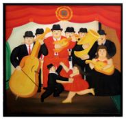 After Fernando Botero "The Dance" oil on canvas, 78 x 78cm