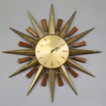 1960s/70s Metamec sunburst clock, 61cm diam