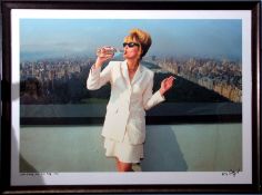 Modern School, (20th century) "Joanna Lumley, New York City, 1994" coloured print, indistinctly