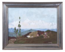 AR James Campbell Howard (1906-1988) Alpine landscapes pair of oils on canvas/board, signed and