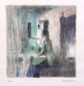 AR Bernard Dunstan, RA, (1920-2017) Nude by window coloured lithograph, signed and numbered 140/240