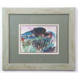 AR Gwyneth Johnstone (1915-2010) Landscape watercolour, 13 x 18cm