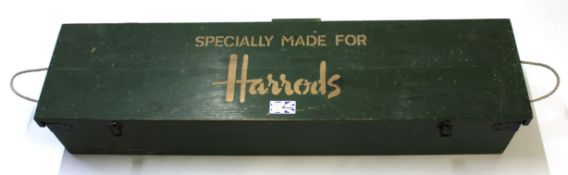 Modern Jaques croquet set manufactured by John Jaques & Son, Thornton Heath, Surrey, in green wooden