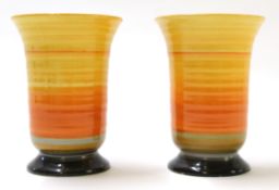 Two Art Deco Shelley vases 9cm high