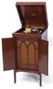 HMV cabinet gramophone retailed by Selfridge of London, 93cm high