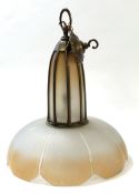 Vintage Art Deco style glass ceiling light