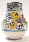 Poole Pottery vase (Carter Stabler Adams) circa 1930s, with a fuchsia type design, probably by Truda