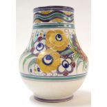 Poole Pottery vase (Carter Stabler Adams) circa 1930s, with a fuchsia type design, probably by Truda