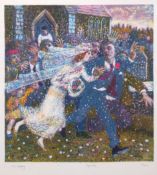 AR Michael Reynolds (1933-2008) "The Wedding" lithograph, signed, numbered 106/200 and inscribed