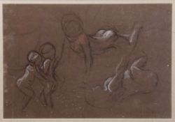 AR Frank Owen Salisbury, RI, ROI (1874-1962) Figures studies two charcoal and chalk drawings, 32 x