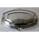 1930s Art Deco silver plated serving dish and cover by James Dixon & Sons, the base marked Z