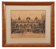 AR Sir William Newzam Prior Nicholson Oriel College, Oxford coloured lithograph, signed and