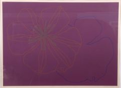 AR Derrick Greaves (1927-2002) Purple flowers screen print, signed, dated 70 and numbered 12/50 in