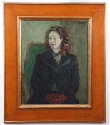 AR Hyam Myer (1904-1978) Portrait of a young woman oil on canvas, signed lower right, 50 x 40cm