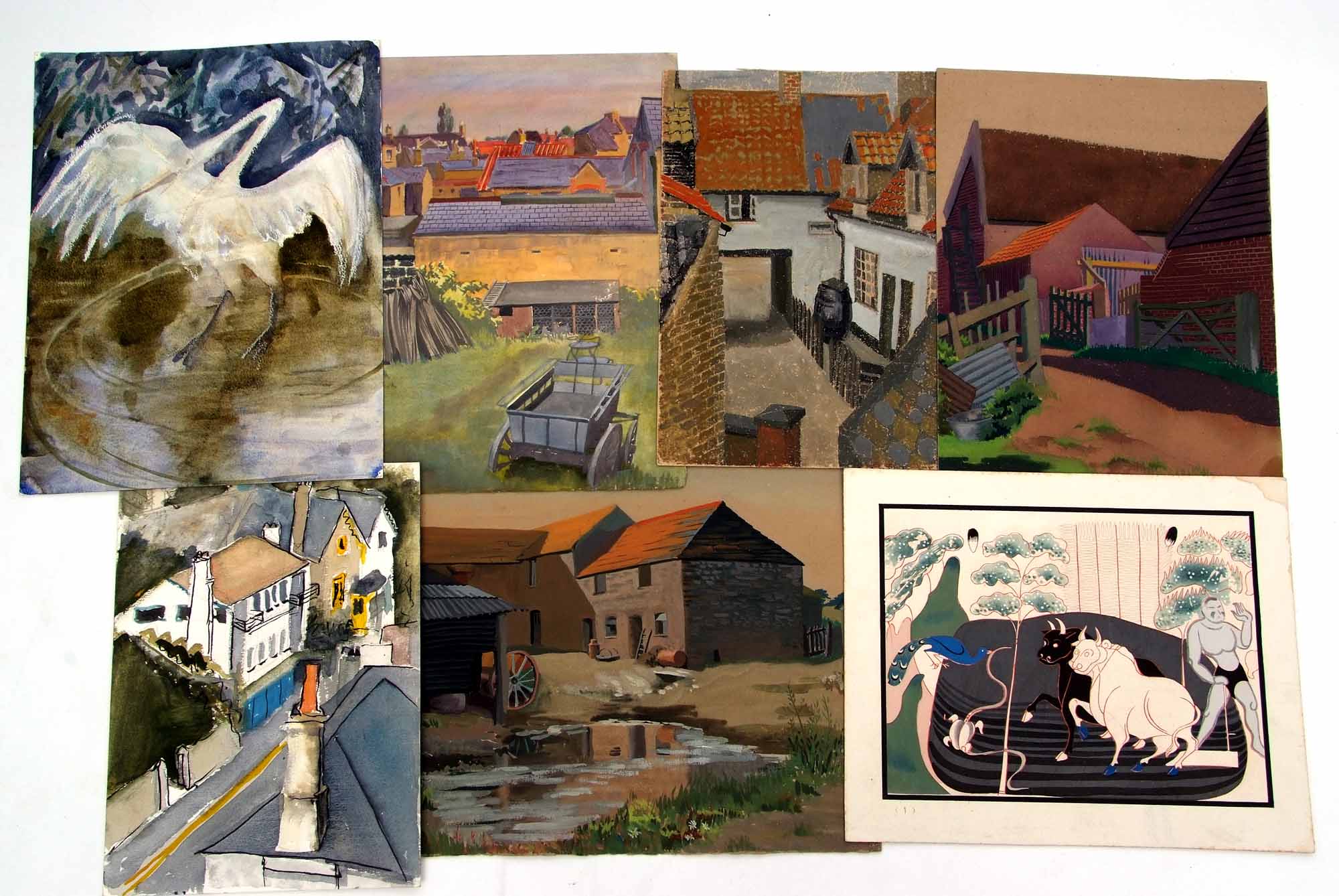 AR Dorothy Morton (1890-1983) Landscapes etc folder of 16 various works, assorted sizes, all - Image 2 of 4