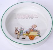 Shelley children's plate designed by Mabel Lucie Atwell with typical design of pixies to centre,