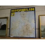 MICHELIN TIN PLATE MAP OF THE UK, HEIGHT APPROX 81CM