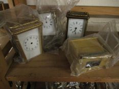 BOX CONTAINING MIXED CARRIAGE CLOCKS